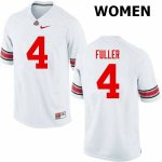 Women's Ohio State Buckeyes #4 Jordan Fuller White Nike NCAA College Football Jersey Fashion AFJ4144GT